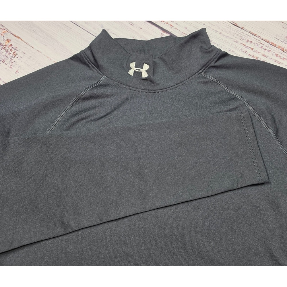 Under Armour ColdGear Infrared Mock Neck Mens XL Black Fitted Base Layer